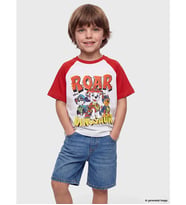 LCW Kids Beyaz Bisiklet Yaka Paw Patrol Baskılı Erkek Çocuk Tişört