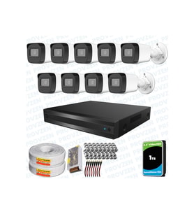 Provzen Hikvision RV 9 Kameralı Full HD Geniş Açı Güvenlik Kamerası 1TB