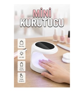 16 W UV LED Mini Kalıcı Oje Kurutucu – Taşınabilir 3 LED Tırnak Kurutma Cihazı