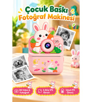 Seyu Y900 Pembe Çocuk Kamerası Dijital HD Video Kayıt ve Fotoğraf Termal Resim Kağıt Baskılı Yazıcı