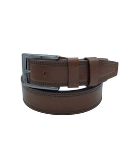 Kahverengi Hakiki Manda Derisi 3.5 cm.lik Klasik Kemer (Tek Katmanlı Manda Derisi) - 311-28 (Kahverengi)