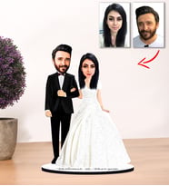 Kisiye Özel Karikatür Gelin Damat Biblo
