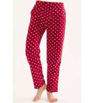 Lüx Polar Cepli Kışlık Kadın Pijama Altı ra2 (Kırmızı)