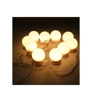 Ayarlanabilir Makyaj Aynası Işığı, 10 Lü LED Işık ile Parlak ve Kullanışlı (Krem)