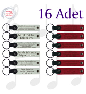 Beyaz & Kırmızı, Yürüyüş Grubu Etkinliğine Veda Hediyesi, 16’lı Set, İsim Yazılı Anlamlı Hediyelik