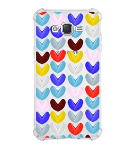 PrintiFy Samsung Galaxy J7 Uyumlu Water Color 1 Baskılı Şeffaf Köşe Korumalı Antişok Kılıf