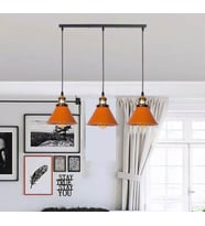 Rsylight Retro Dekoratif 3 lü Bakır Rustik Metal Sarkıt Avize 60 Cm