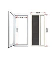ÖZEL ÖLÇÜ PLİSE SİNEKLİK 70X140 CM'E KADAR AKORDİYON PENCERE SİNEKLİĞİ PİLELİ