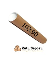 10x90 cm Kapaklı Silindir Postüp Rulo Gönderi Kutusu (5 ADET)