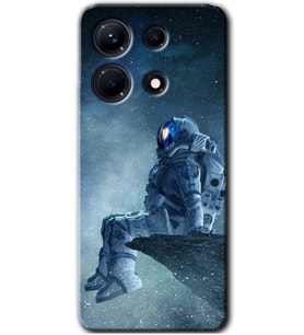 İnfinix Note 30 Kılıf HD Desen Baskılı Arka Kapak - Astronot Yalnızlığı