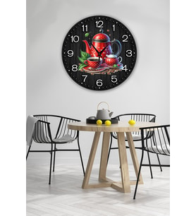 bilge Tasarım retro Duvar Saati 35 x 35 CM (Karışık)
