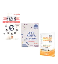 Egzersiz AYT Fizik Çöz Kazan Kimya ve Biyotik Biyoloji Deneme Seti 3 Kitap
