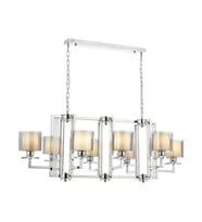 AVONNI AV-60190-8K-YM Krom Kaplama Modern Avize E27 Metal Cam 110x60cm