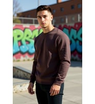 Erkek Bisiklet Yaka Standart Kol Regular Kalıp Sweatshirt Fonksiyonel Dayanıklı Kaliteli Şık
