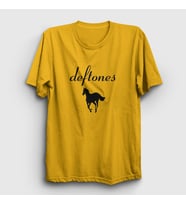 Presmono Unisex Sarı Horse Deftones T-Shirt 380650tt (Sarı)