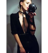 Sıralı Perçinli Şık Harness - BRF343