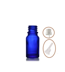20ml mavi cam içten damlalıklı şişe beyaz kapak, 12 adet, damlalıklı şişe, damlatmalı şişe