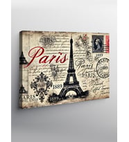 Kanvas Tablo Paris Temalı Tasarım