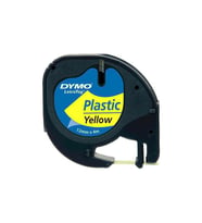 Dymo Letratag Şerit Plastik 12MMx4 MT Sarı 91202