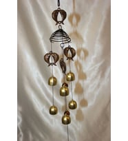 Deprem Çanı Zili Rüzgar Çanı Zili Feng Shui Yin Yang Yunus (Gold)