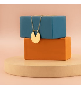 DKMN Gümüş Pac-Man Sembol 925 Ayar Unisex Gümüş Kolye (Gold)