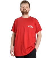 Mode XL Büyük Beden Erkek T-shirt VINTAGE 23144 Kırmızı