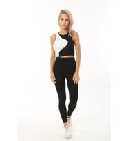 Kadın Bisiklet Yaka Sıfır Kol Crop Bluz&Atlet