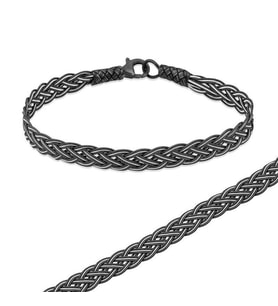 Gümüş Örgü Kazaziye Unisex Bileklik