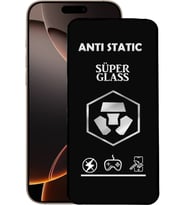 Apple Uyumlu   iPhone 16 Pro Max Anti Static Toz Tutmaz Çerçeveli Ekran Koruyucu