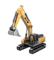 Diecast Oyuncak Metal İnşaat Araçları Metal Uçlu Kepçe Dozer Sürtmeli Ekskavatör