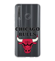 Huawei Honor 20 Lite Uyumlu Kapak Chicago Bulls Tasarımlı Şeffaf Silikon Kılıf