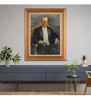 Altın Paspartulu Atatürk  Çerçeveli Tablo C836 (Gold)