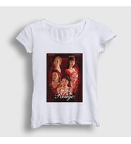 Presmono Kadın Beyaz La Rouge K-Pop Red Velvet T-Shirt 276653tt