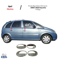 Opel Meriva Krom Kapı Kolu+Çerçeve 4 Kapı 2002-2010 P. Çelik (Gümüş)