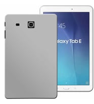 Samsung Galaxy Tab E SM T560 Uyumlu Rubber Yıkanabilir Silikon Kılıf (Gümüş)