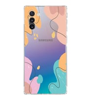 Samsung Galaxy Note 10 Uyumlu Kamera Korumalı Kapak Karışık Renkler Tasarımlı  Şeffaf  Kılıf