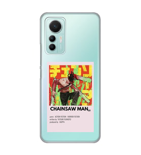 Xiaomi Mi 12 Lite Uyumlu Chainsaw Man Anime Desenli Şeffaf Telefon Kılıfı
