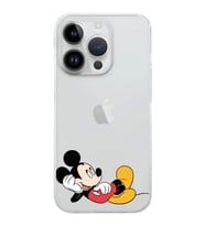 Apple iPhone 14 Pro Max Uyumlu Kamera Korumalı Tıpalı KapakMickey Mouse Tasarımlı ŞeffafKılıf