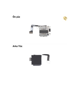 İphone 15 Plus Sim Konnektörü Çift Anakart sim okuyucu soketi sim kart yuvası lehim parçası sim kart okuyucu konnektörü