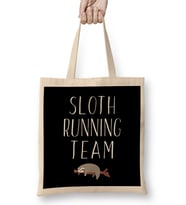 Sloth Running Team Lazy Sleepy Sloth Sleeping Bez Çanta Uzun Saplı