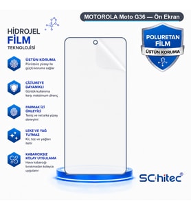 SChitec MOTOROLA Moto G36 Uyumlu Ön Yüzey Nano Şeffaf Hidrojel Ekran Koruyucu