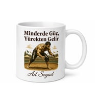 Güreşçiye Minderde Tuş Edenlere Pehlivan Gücü Ata Sporu Kupa Bardak Hediye