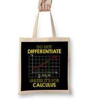 Do Not Differentiate Unless It's For Calculus Math Bez Çanta Uzun Saplı