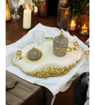 Spark Söz Damat Kahve Tepsisi (Gold)