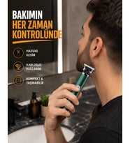 Profesyonel Şarjlı Tıraş Makinesi – 180 Dakika Kullanım, 2.5 Saat Hızlı Şarj, Evrensel USB Şarj Giri