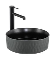 LENA TEZGAHÜSTÜ LAVABO (MAT GRİ-SİYAH)