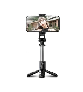 Mini Selfie Çubuğu Tripod ve Monopod, Kablosuz Bluetooth Kumanda