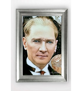 Gümüş Çerçeveli Atatürk Tablo cv876