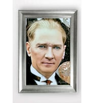 Gümüş Çerçeveli Atatürk Tablo cv876