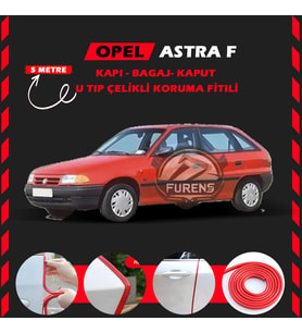 Opel Astra F Oto Araç Kapı Koruma Fitili 5metre Parlak Kırmızı Renk